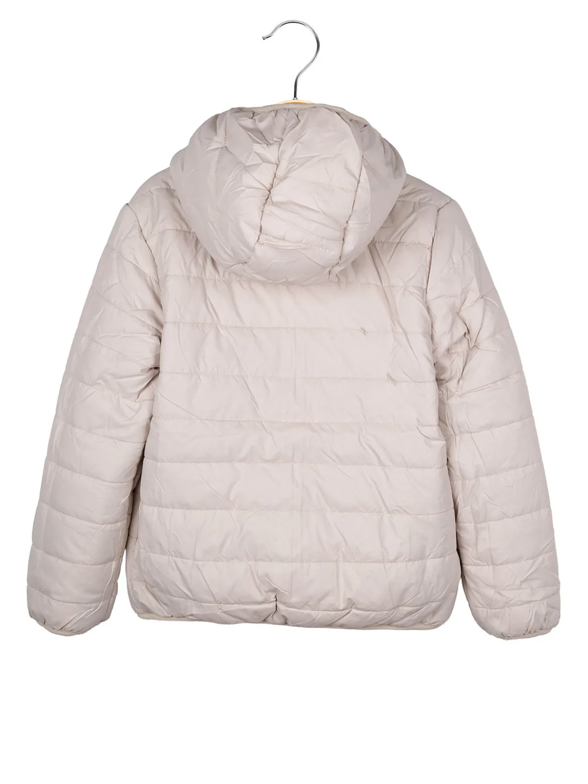 Pink Girl Giubbotto da bambina reversibile con cappuccio - beige