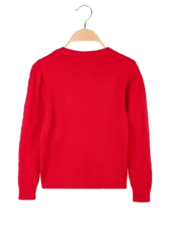 Pink Rabbit Maglione girocollo da bambina a trecce