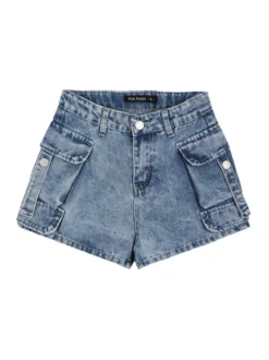 Pink Rabbit Shorts da bambina in jeans