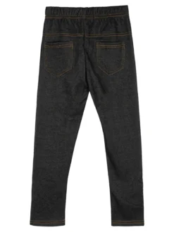 Pink Shell Jeggings da bambina con interno felpato - nero