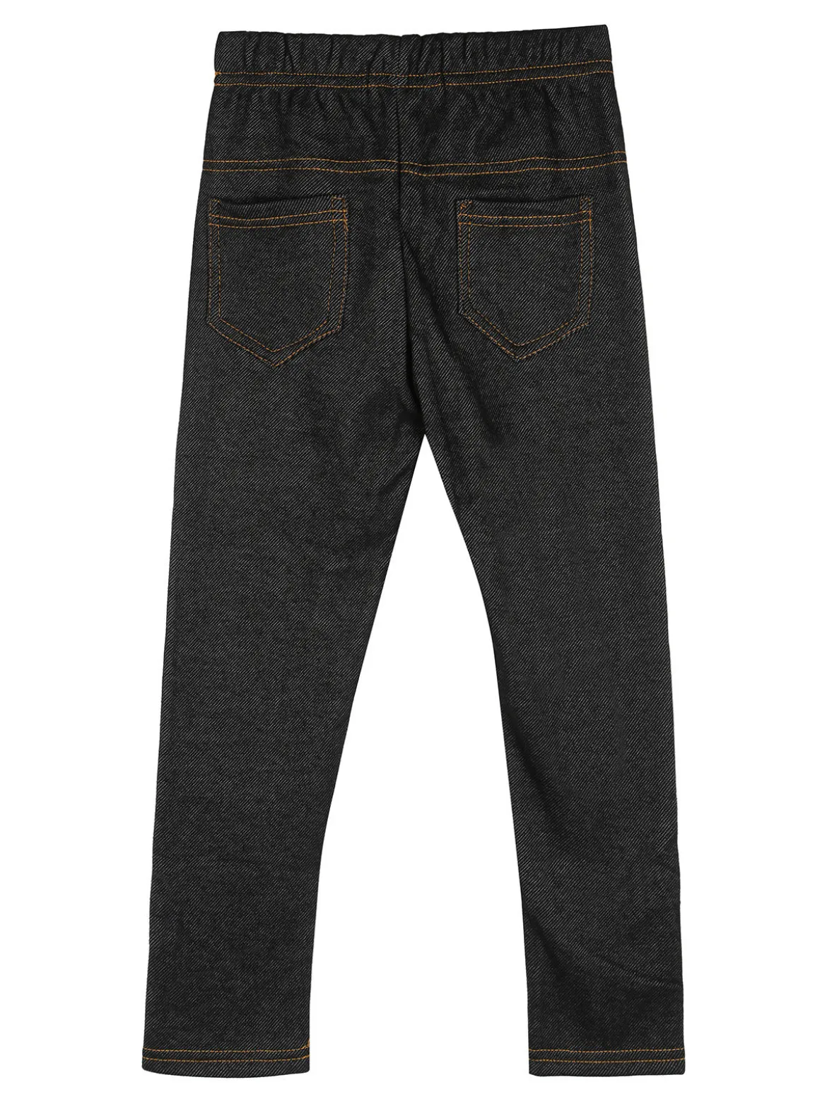 Pink Shell Jeggings da bambina con interno felpato - nero
