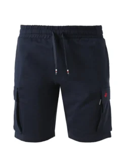 Polo Club Bermuda da uomo in felpa di cotone con tasconi laterali - blu scuro