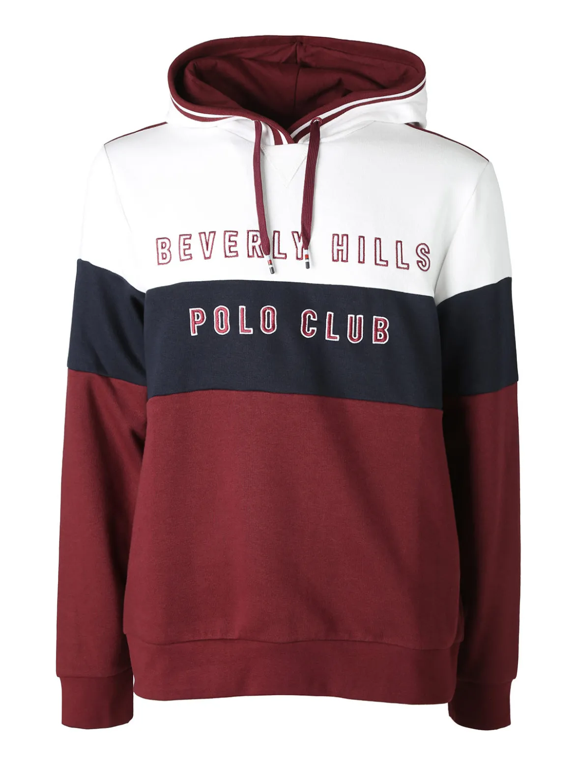 Polo Club Felpa da uomo con cappuccio - bordeaux