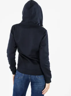 Polo Club Felpa donna con cappuccio e zip e interno felpato - blu scuro