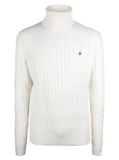 Polo Club Maglione dolcevita da uomo a trecce