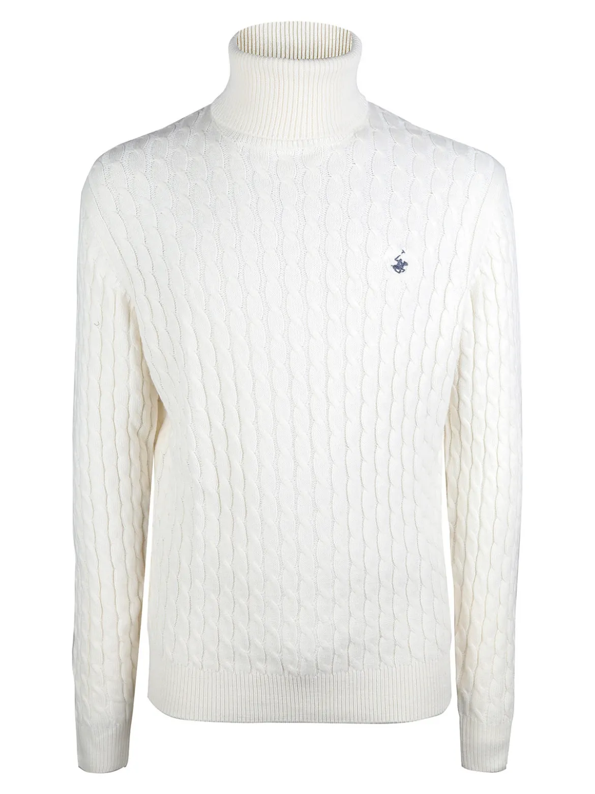 Polo Club Maglione dolcevita da uomo a trecce