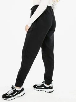 Polo Club Pantaloni sportivi da donna felpati con coulisse - nero