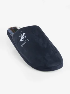 Polo Club Pantofole uomo in tessuto scamosciato