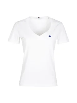 Polo Club T-shirt donna manica corta scollo a V