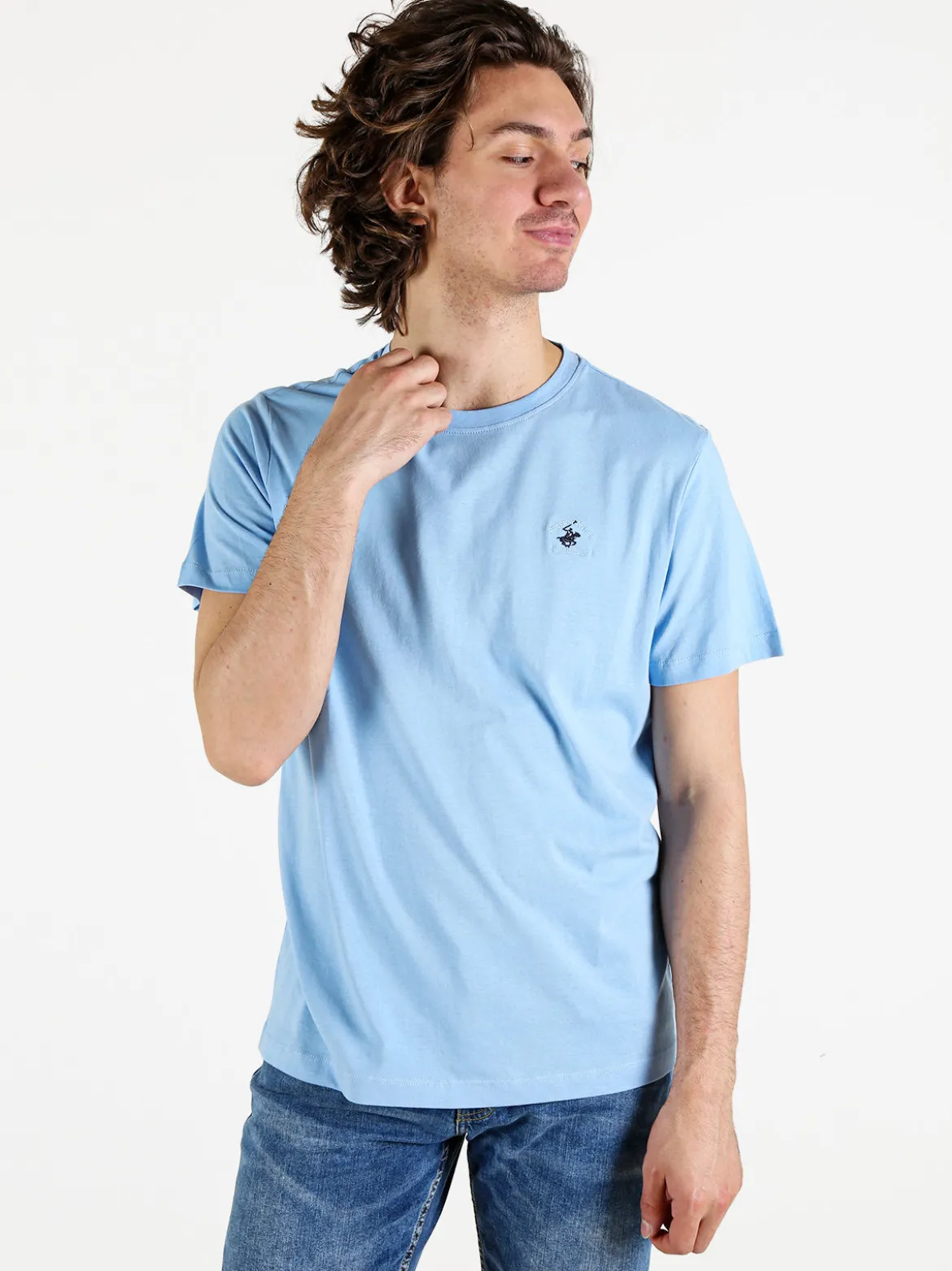 Polo Club T-shirt girocollo da uomo in cotone