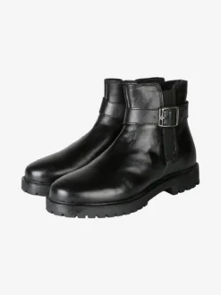 Posch Stivaletti donna in vera pelle con cerniera - nero