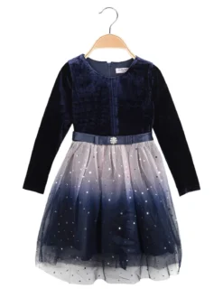 Pretty Baby Vestito elegante da bambina in velluto e tulle