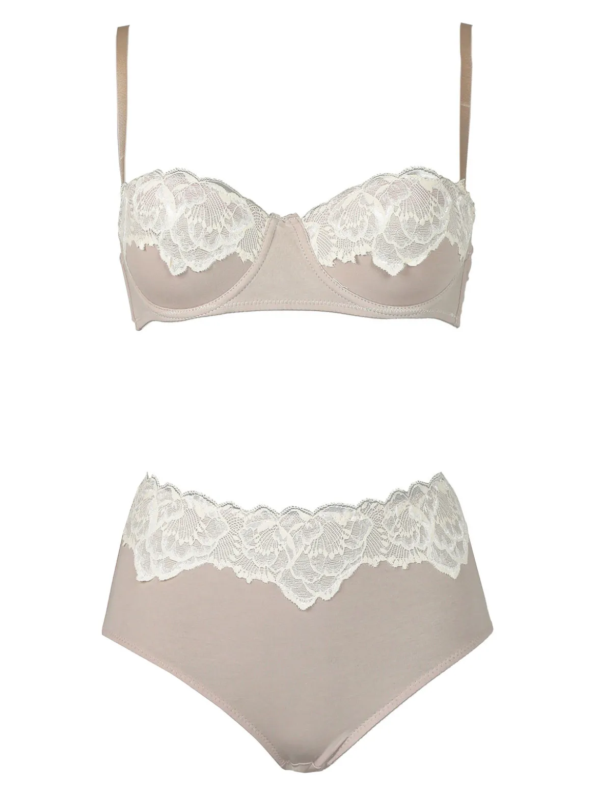 Pura P0679C Balconette + panty in misto seta
