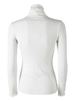 Pura P0736M Dolcevita donna a costine in cashmere - naturale
