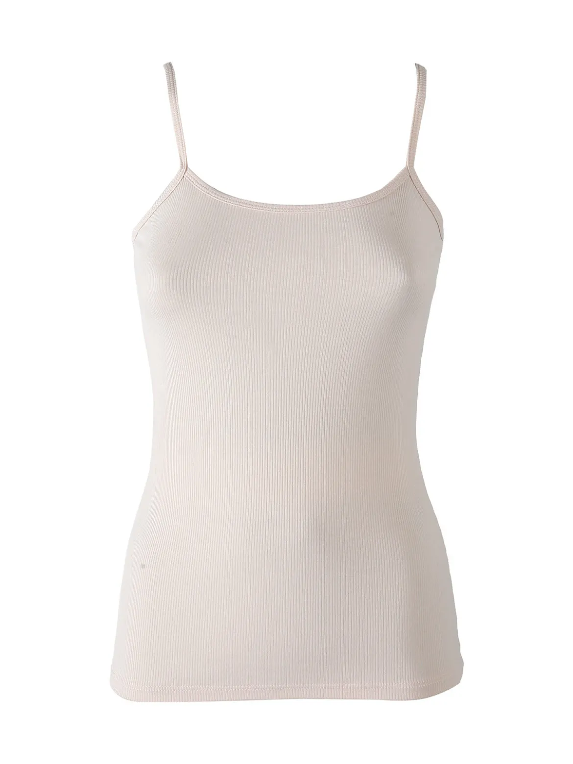Pura Top donna a costine in bamboo - sabbia