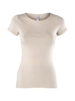 Pura T-shirt intima da donna in bamboo - sabbia