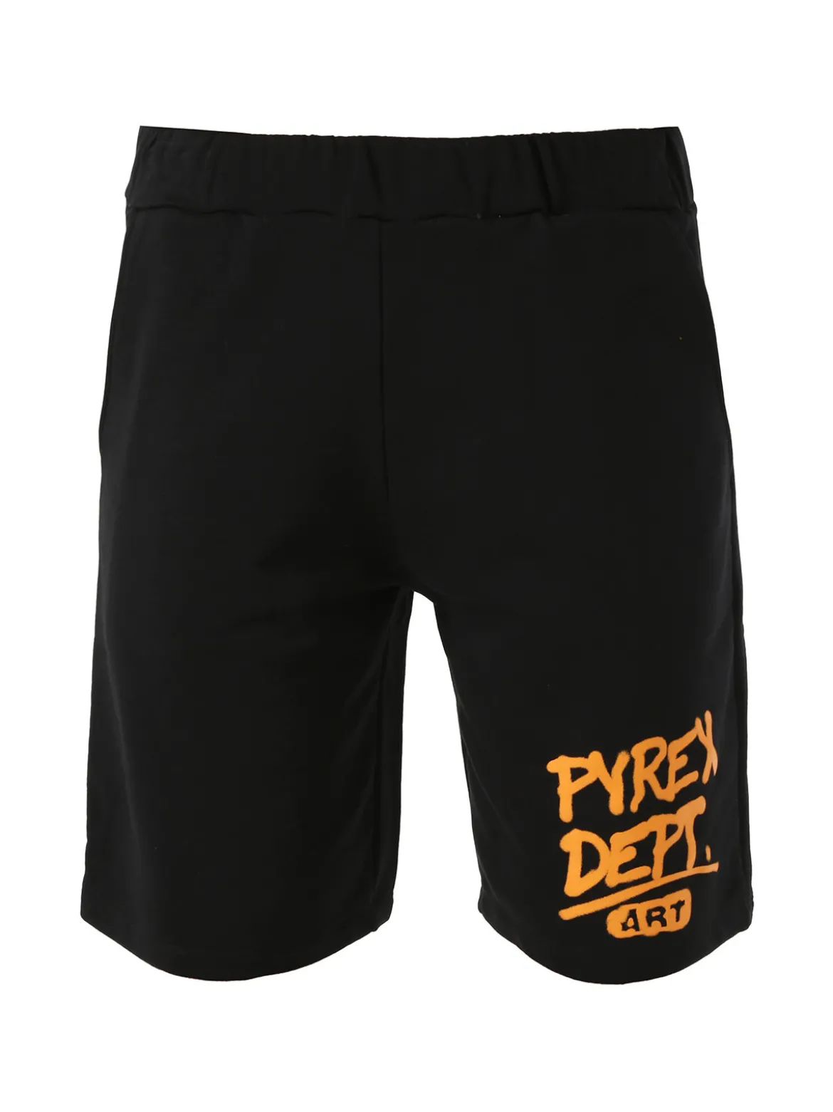 Pyrex Bermuda sportivi da uomo in cotone con logo - nero