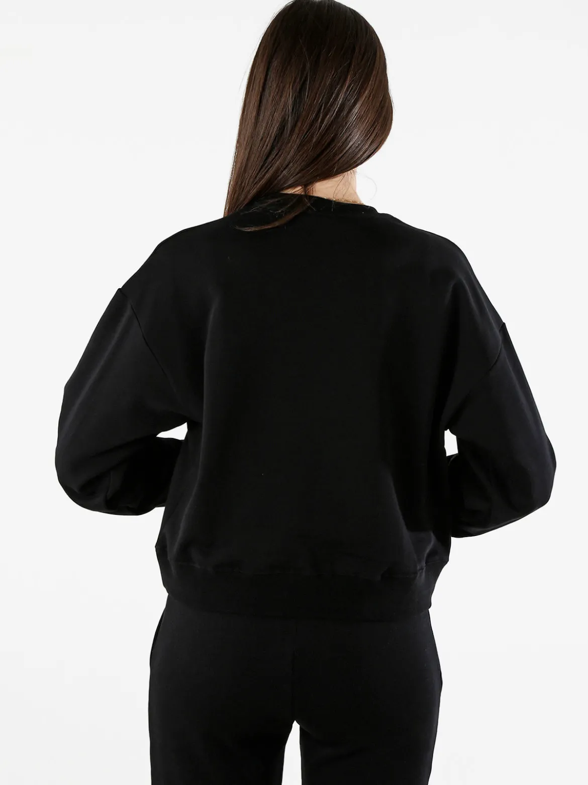 Pyrex Felpa donna oversize con logo - nero