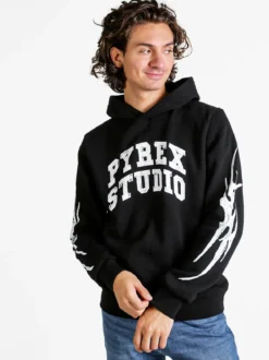 Pyrex Felpa invernale da uomo con cappuccio - nero