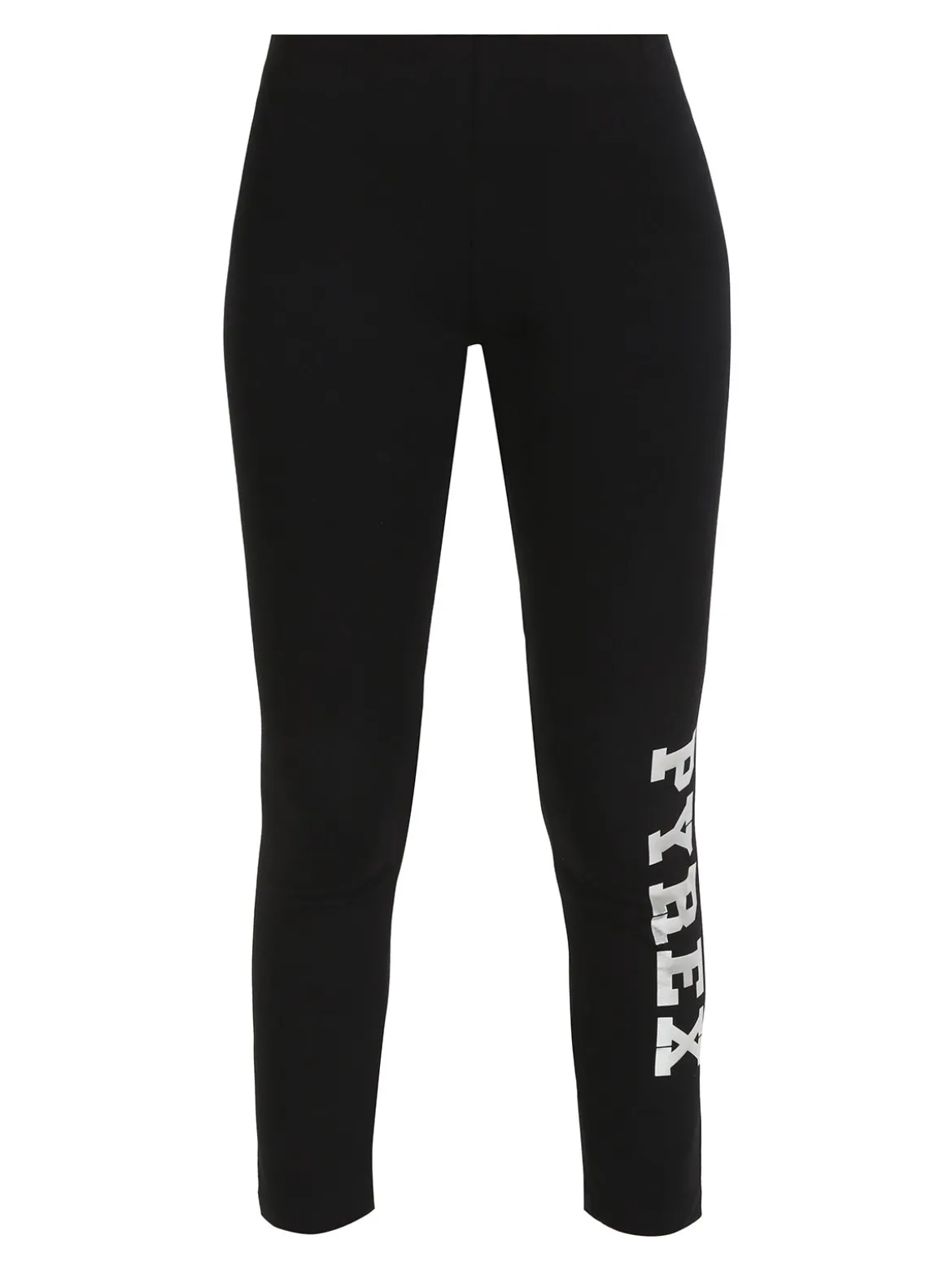 Pyrex Leggings donna sportivi in cotone con logo - nero
