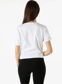 Pyrex T-shirt cropped da donna con logo - bianco