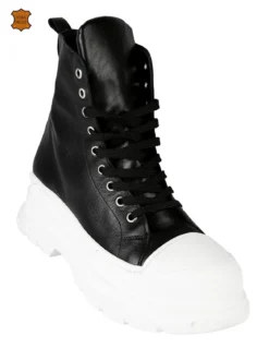 Queen Helena Genny Sneakers alte in pelle donna