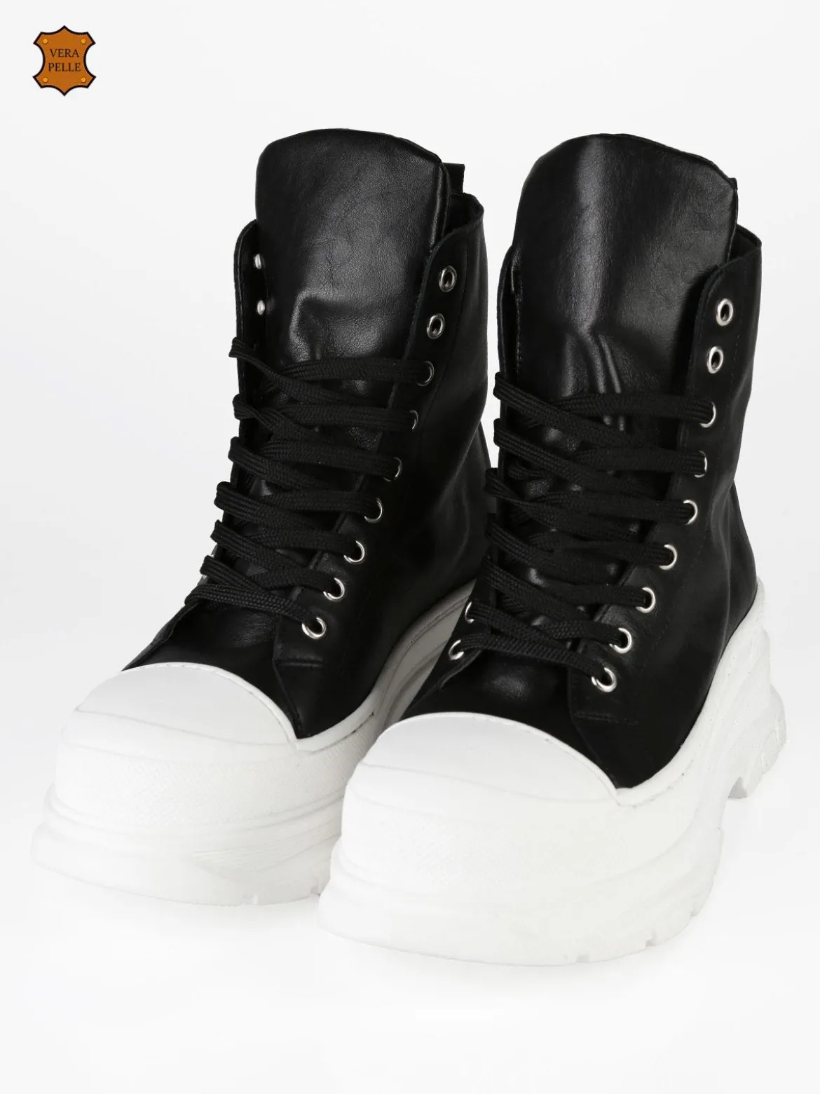 Queen Helena Genny Sneakers alte in pelle donna