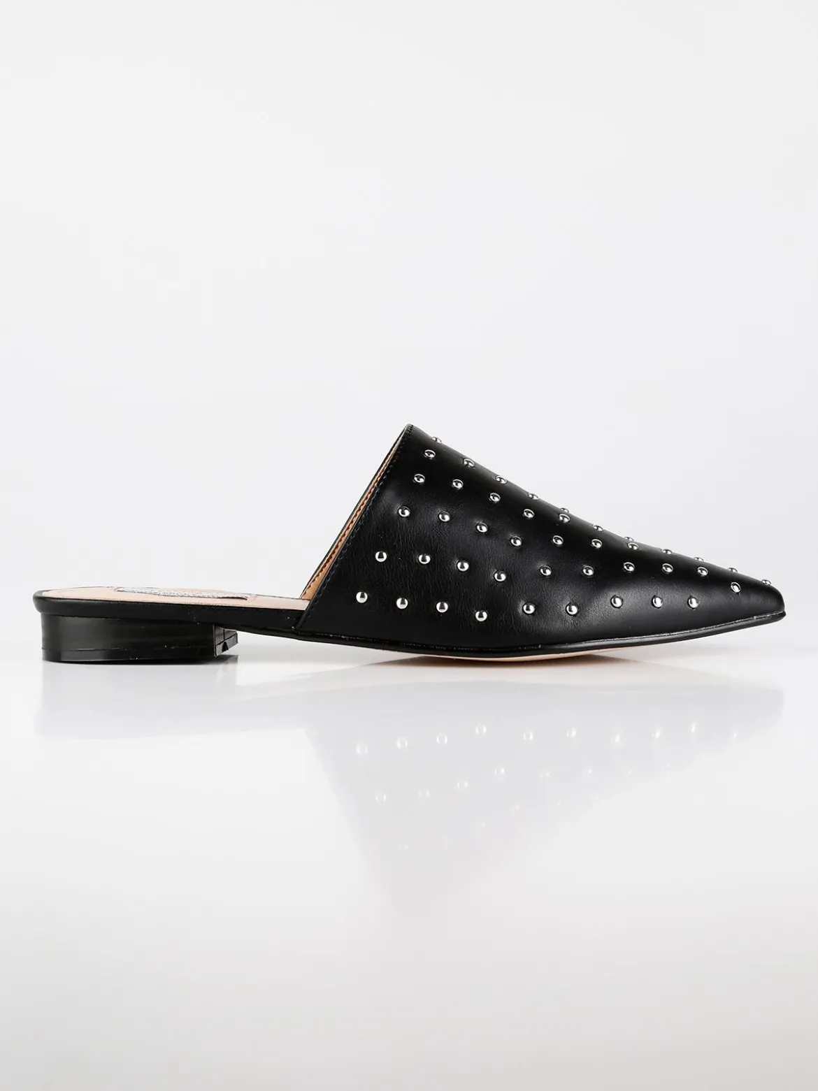 Queen Helena Sabot neri in ecopelle con borchie