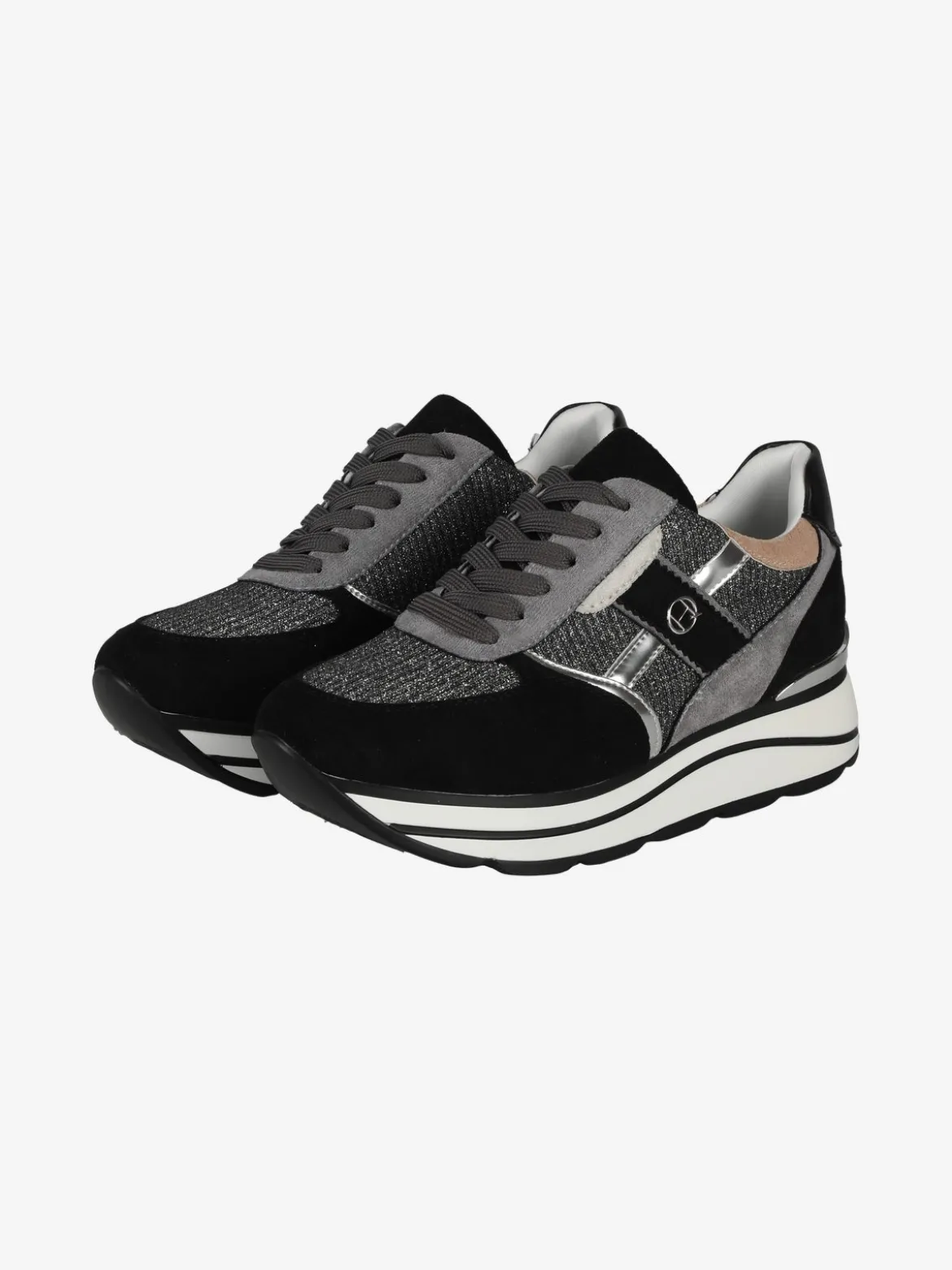 Queen Helena Sneakers donna scamosciate con platform