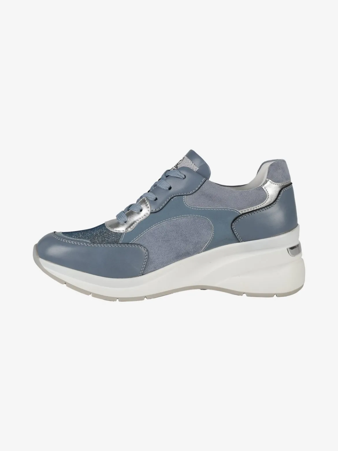 Queen Helena Sneakers donna stringate con zeppa
