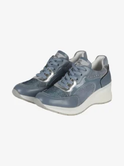 Queen Helena Sneakers donna stringate con zeppa