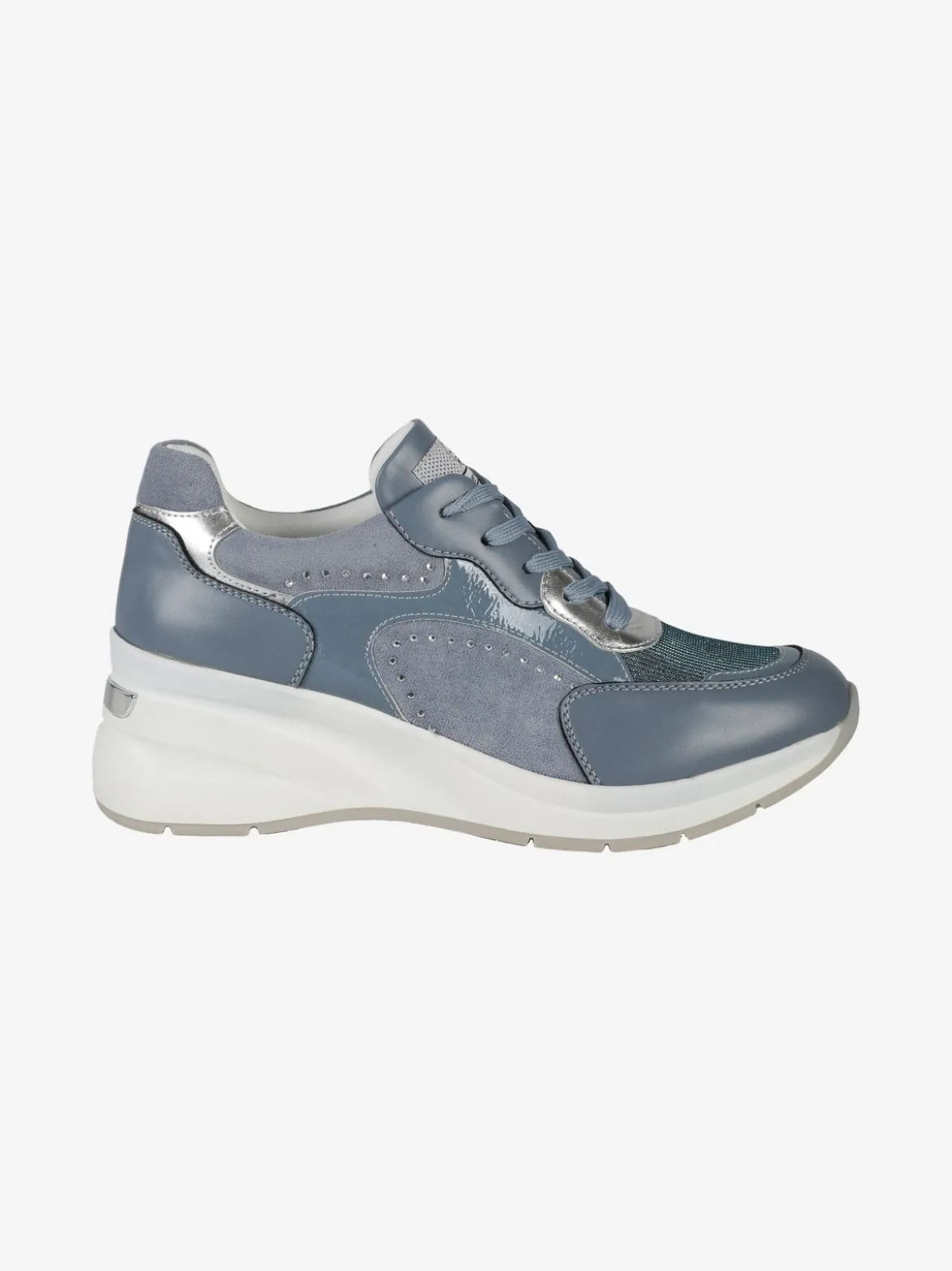 Queen Helena Sneakers donna stringate con zeppa
