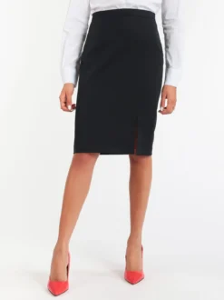 Radaus Gonna longuette donna con spacco - blu scuro