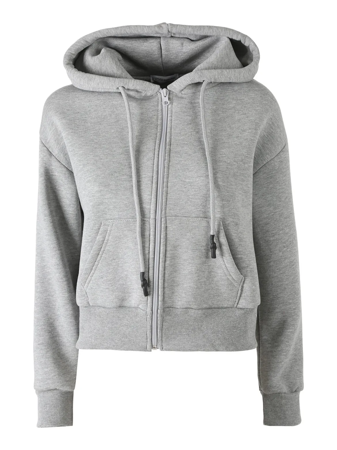 Raggi Lunari Felpa donna pesante con cappuccio e zip - grigio