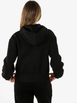 Raggi Lunari Felpa donna pesante con cappuccio e zip - nero