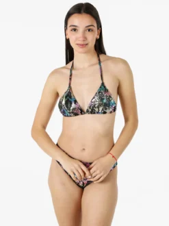 Rai7 Bikini donna con reggiseno imbottito a triangolo e slip - multicolore