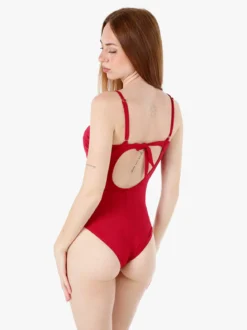 Rai7 Costume da bagno intero da donna con coppe imbottite e con ferretto - bordeaux