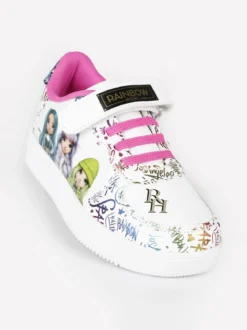 Rainbow Sneakers da bambina con strappo