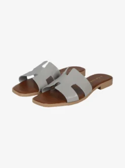 Rebecca - Made In Italy Ciabatte basse da donna con fascia in pelle