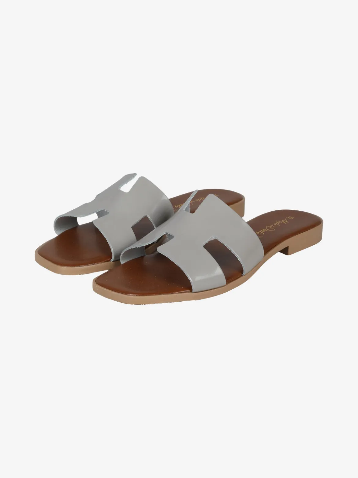 Rebecca - Made In Italy Ciabatte basse da donna con fascia in pelle