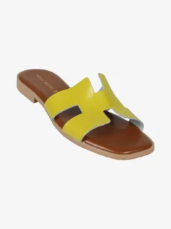 Rebecca - Made In Italy Ciabatte basse da donna con fascia in pelle