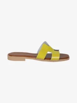 Rebecca - Made In Italy Ciabatte basse da donna con fascia in pelle