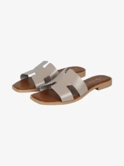 Rebecca - Made In Italy Ciabatte basse da donna con fascia in pelle