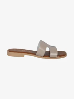 Rebecca - Made In Italy Ciabatte basse da donna con fascia in pelle