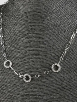 Rejena Collana donna in acciaio con strass