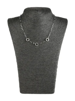 Rejena Collana donna in acciaio con strass