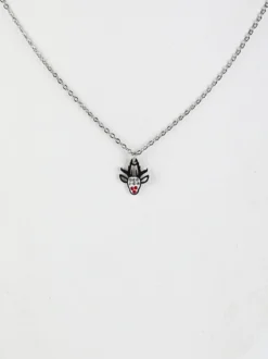 Rejena Collana donna in maglia sottile con charm renna