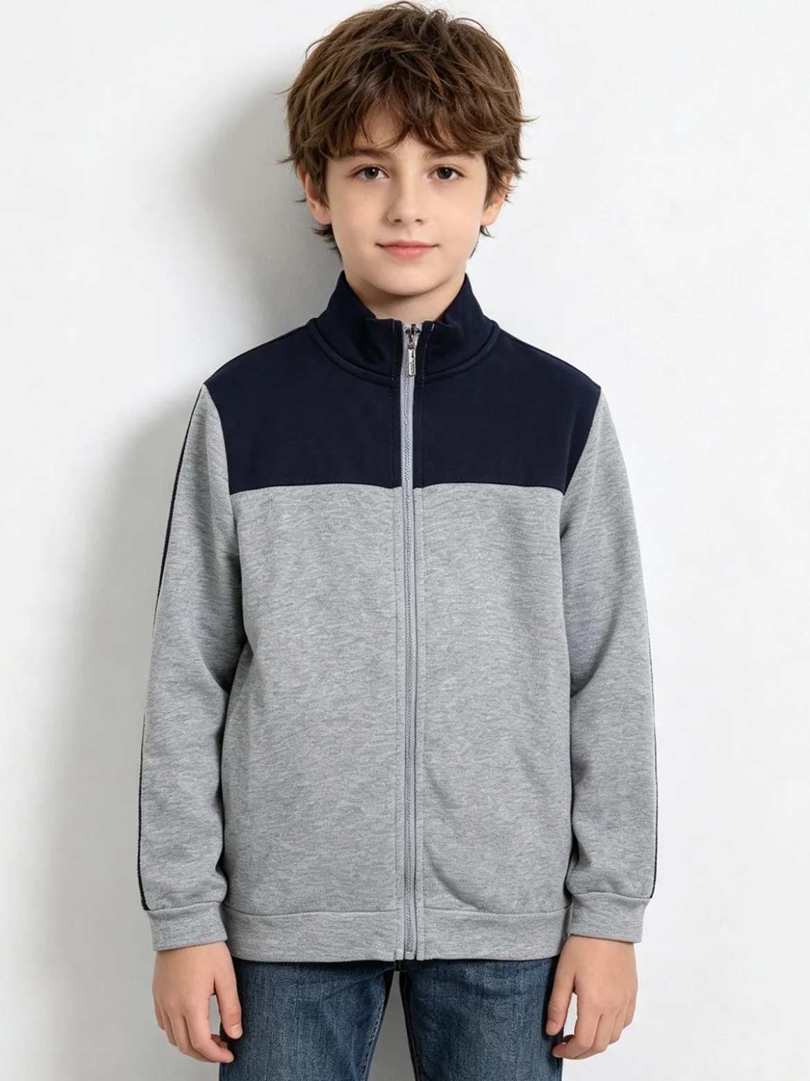 Renato Balestra Felpa da bambino full zip con strisce sulle maniche