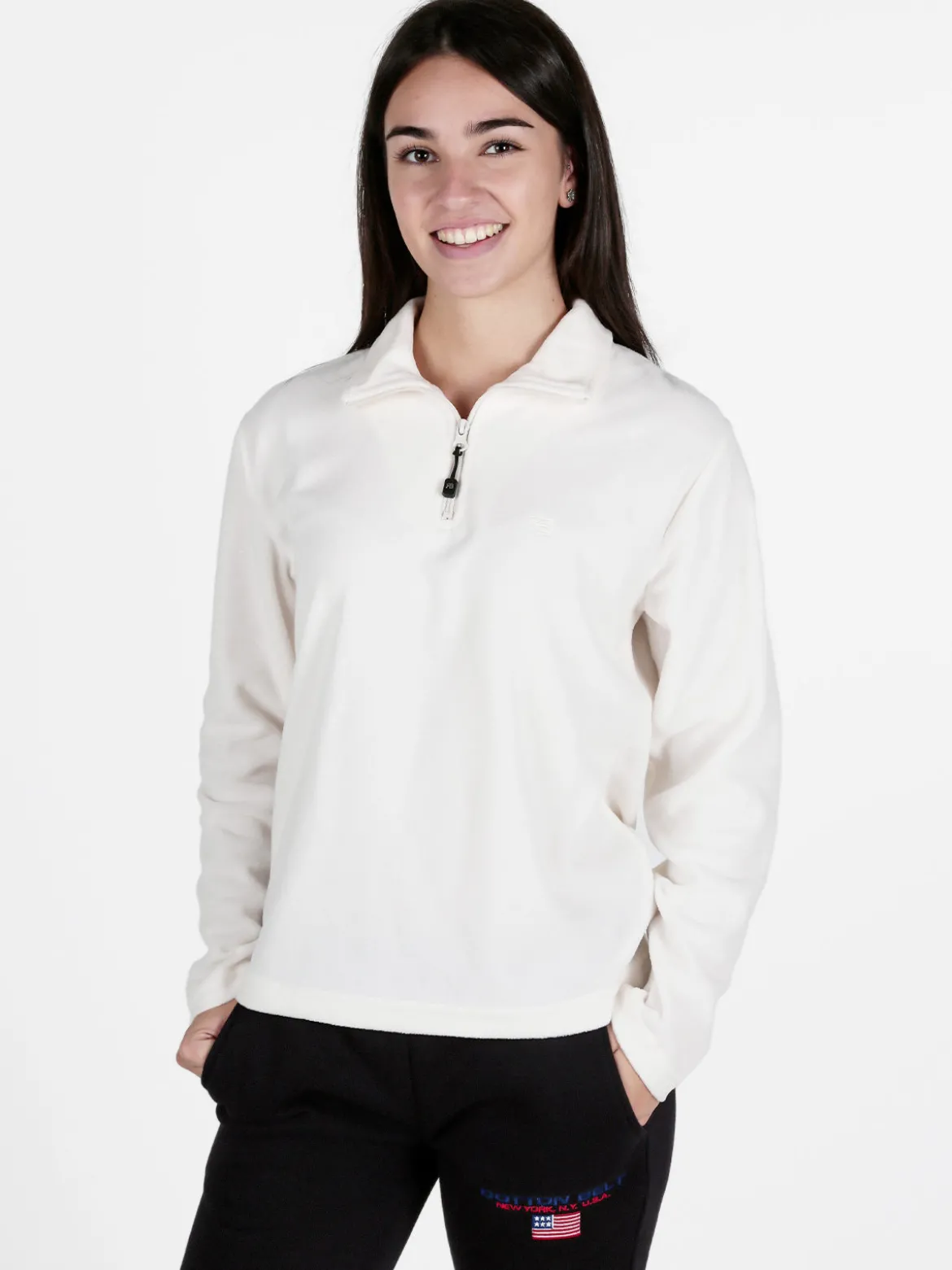 Renato Balestra Felpa donna in pile a mezza zip