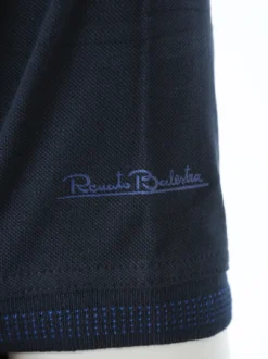 Renato Balestra Polo da uomo in cotone a maniche corte - blu scuro